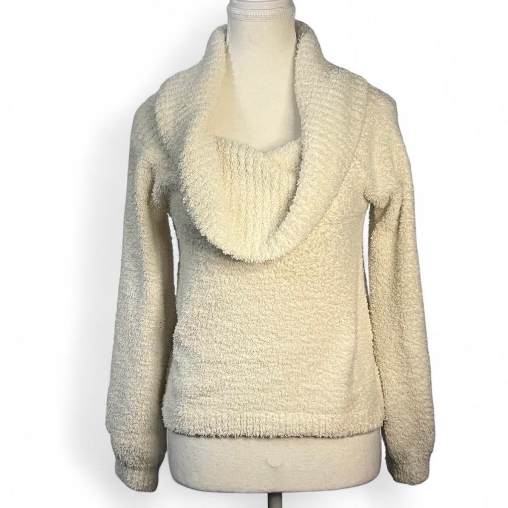 Pink Rose Cozy Cream Cowl Neck Sweater size Xlarge - Picture 2 of 7